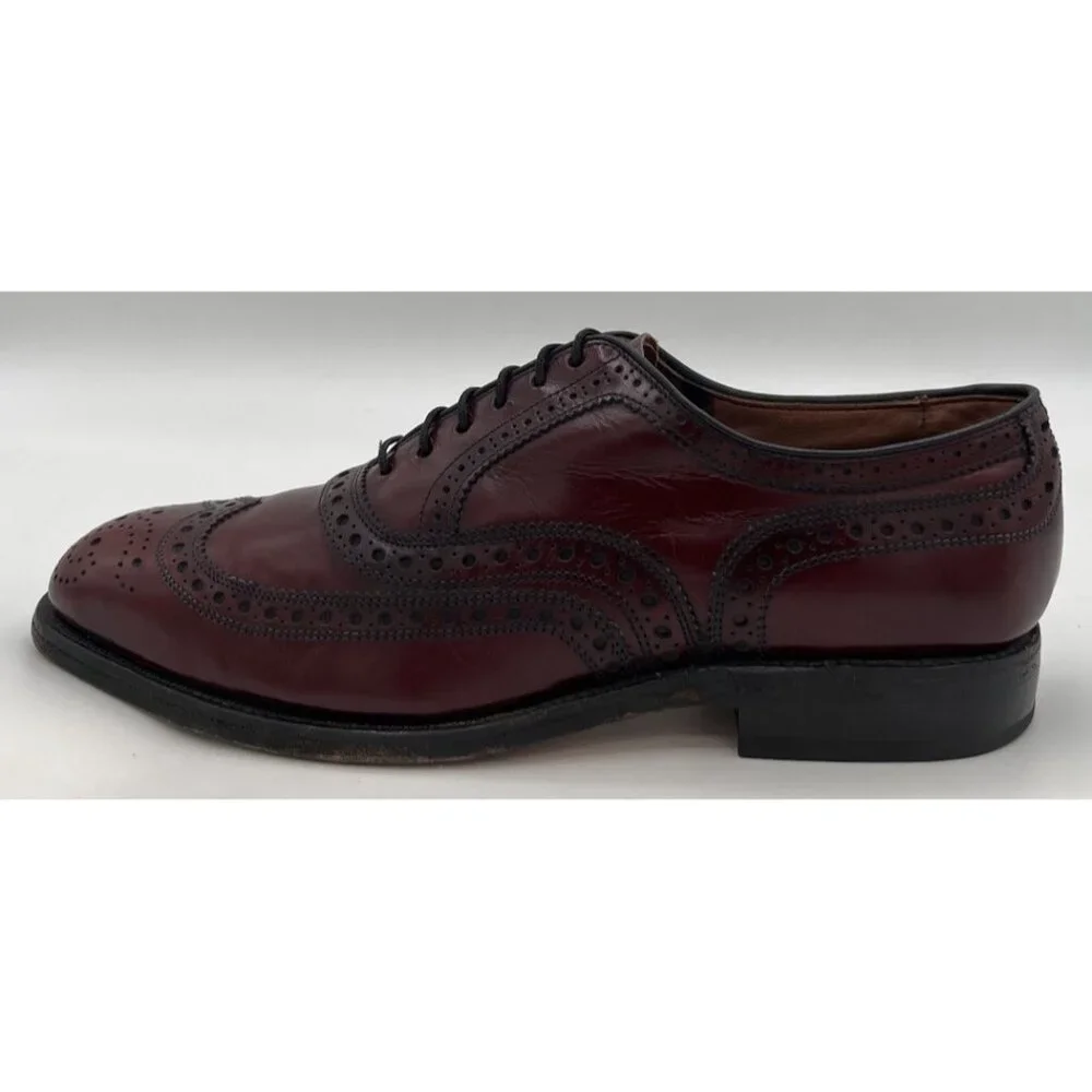 Allen Edmonds MCALLISTER Wing-Tip Burgundy Oxblood Leather Oxfords Men’s Size 6C